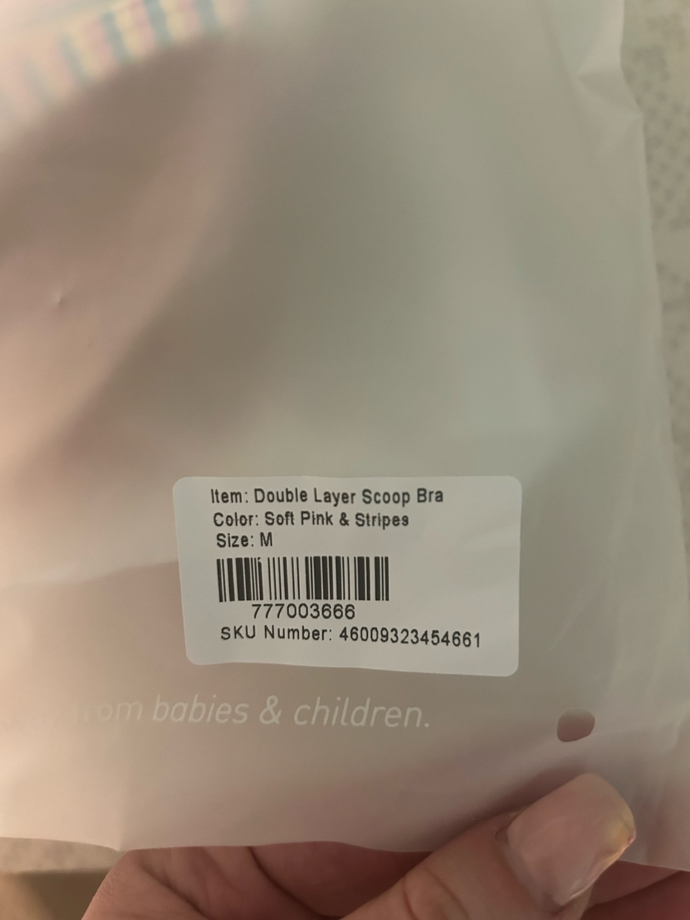 Liaison The Label Double Layer Scoop Bra Pink Soft Pink & Retro Stripes - Picture 6 of 6